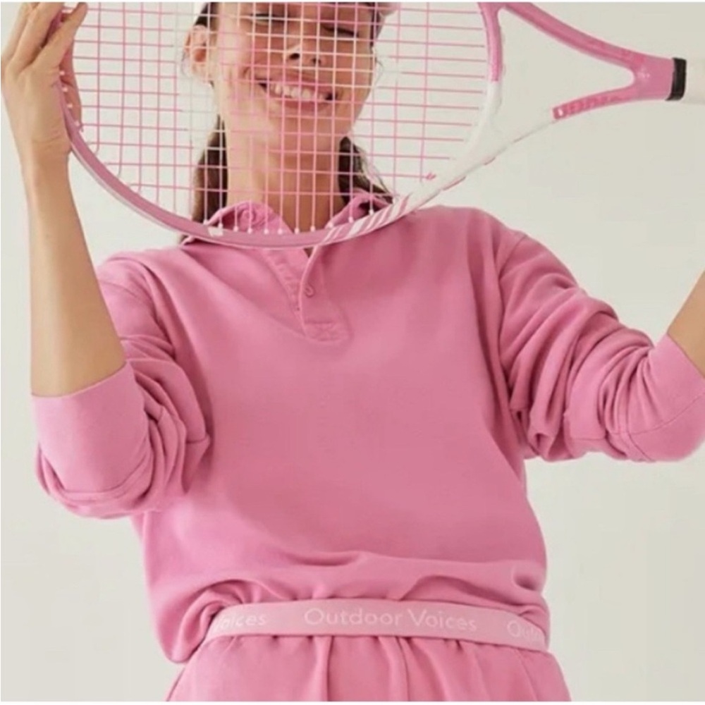 Outdoor Voices Pink Long Sleeve Shirt